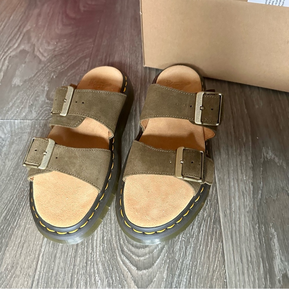 Dr. Martens Brown Suede Sandals